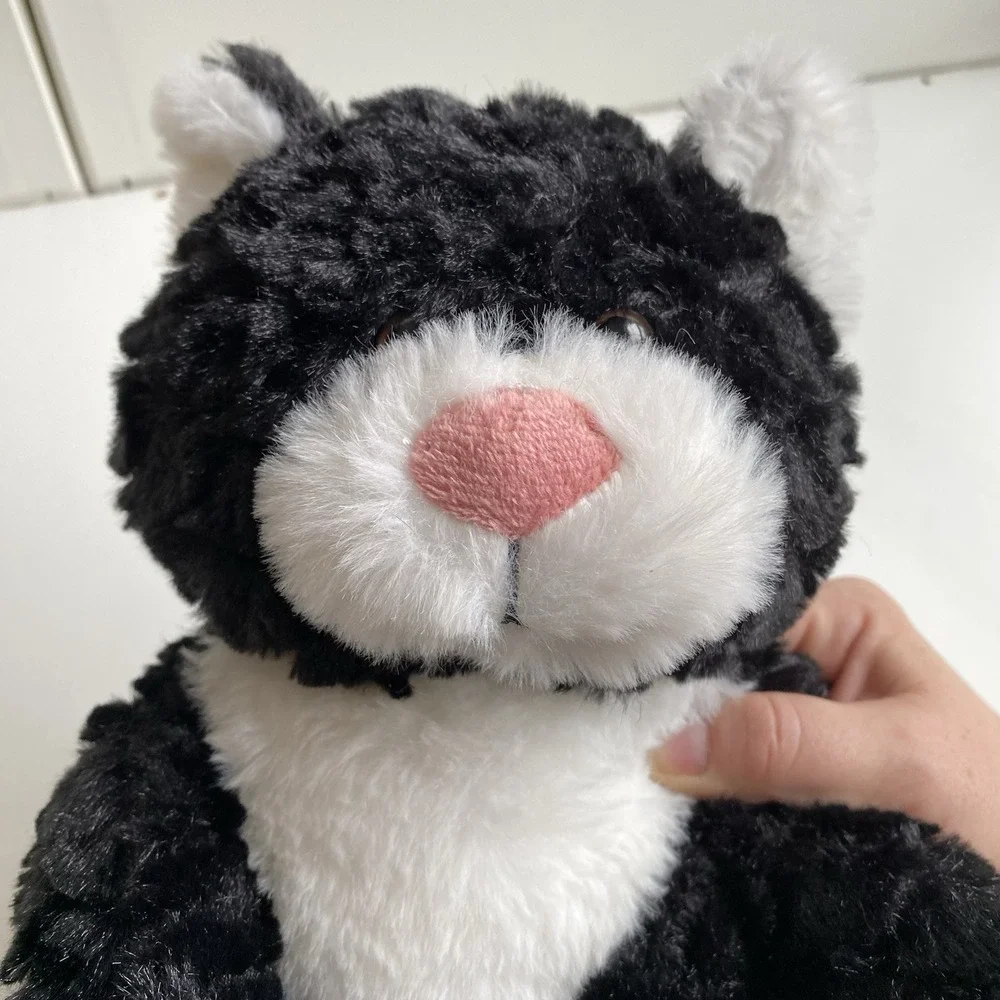 Aroma Home Tuxedo Cat Black Kitten With Microwave Pack Warm‎ Hugs Super Soft!